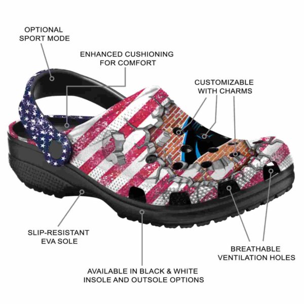 personalized carolina panthers freedom splinter crocs new arrival