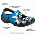 Personalized Carolina Panthers Gripping Hand Crocs Best selling
