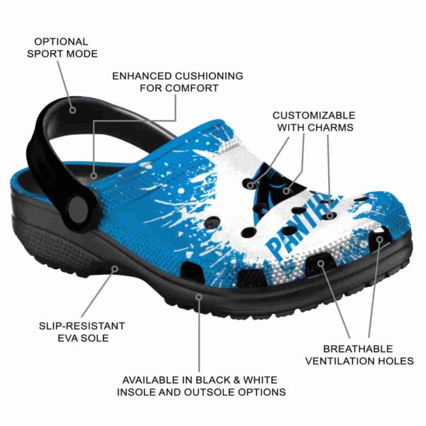 personalized carolina panthers splash art crocs new arrival