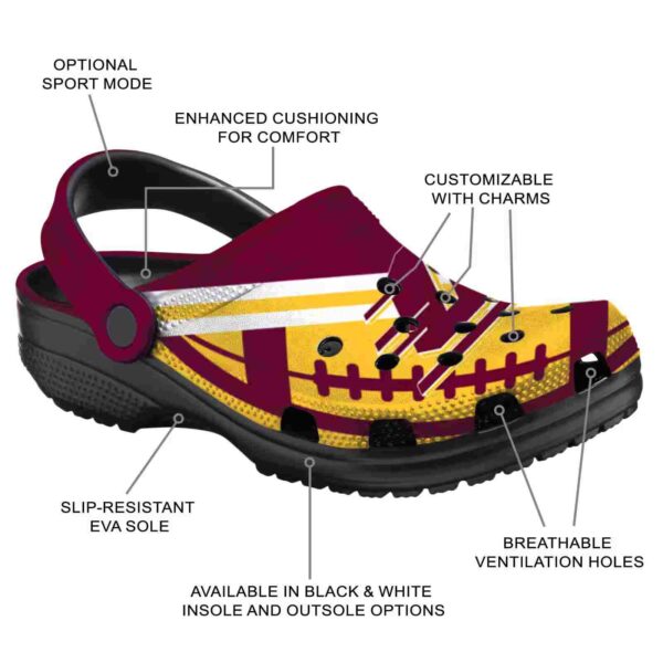 personalized central michigan chippewas football motif clog new arrival