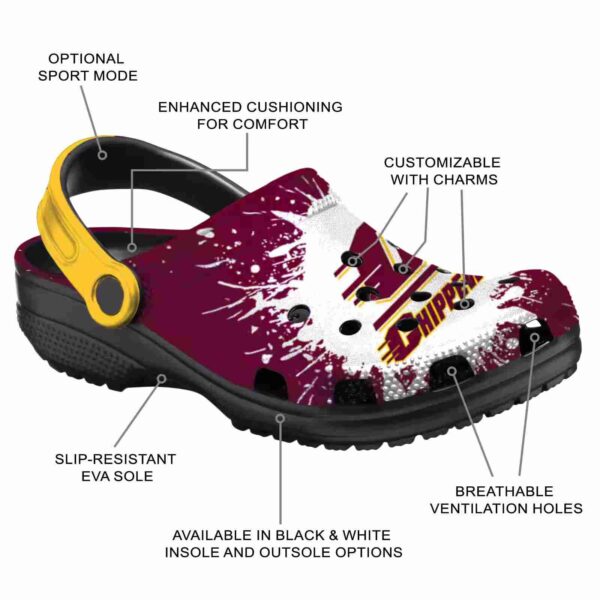 personalized central michigan chippewas splash art clog new arrival