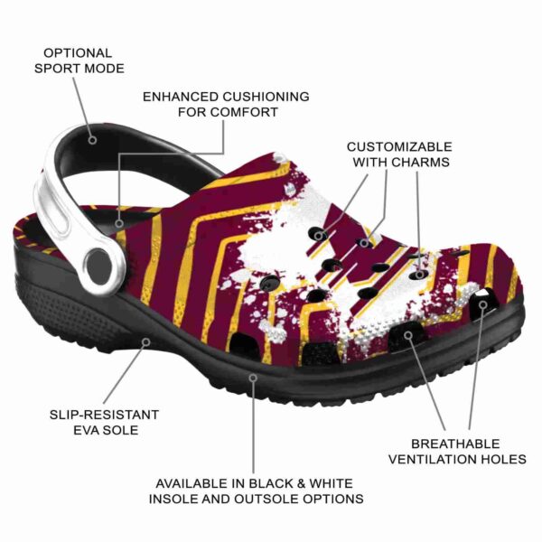 personalized central michigan chippewas zigzag paint burst clog new arrival