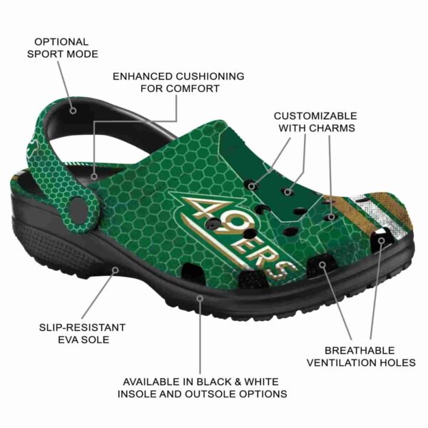 personalized charlotte 49ers contrasting stripes clog new arrival