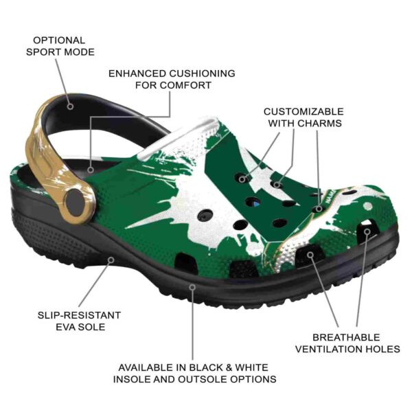 personalized charlotte 49ers splatter pattern clog new arrival
