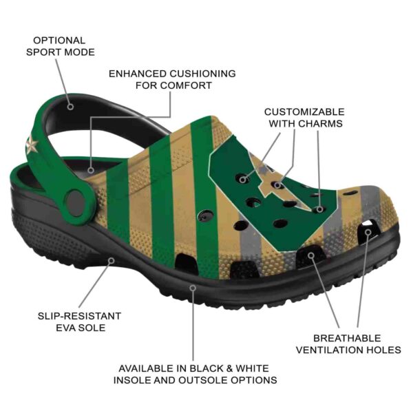 personalized charlotte 49ers star spangled graphic clog new arrival