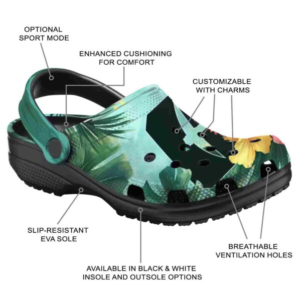 personalized charlotte 49ers tropical vibes clog new arrival