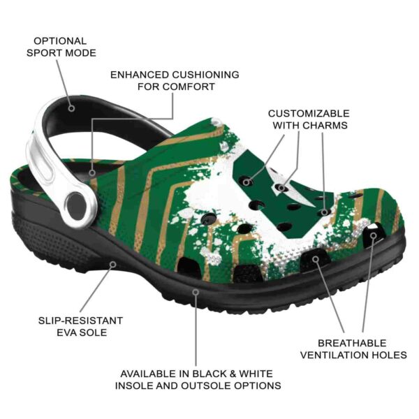 personalized charlotte 49ers zigzag paint burst clog new arrival
