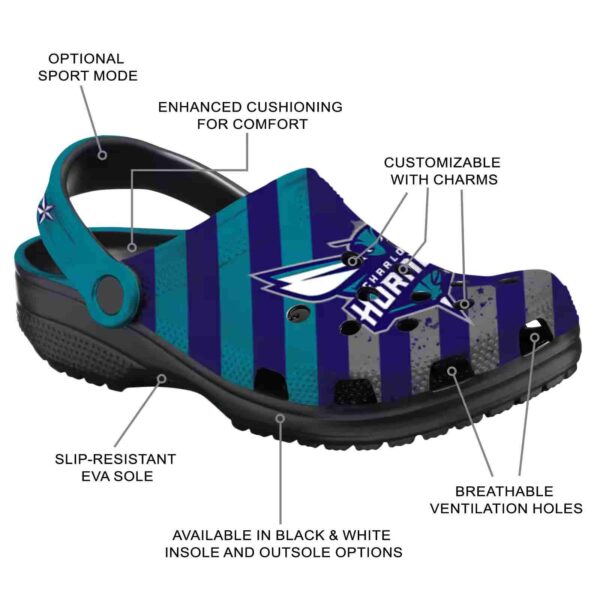 personalized charlotte hornets star spangled graphic clog new arrival