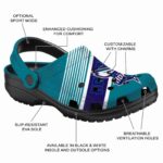 personalized charlotte hornets vibrant dual tone clog best selling