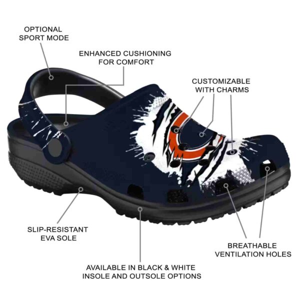 personalized chicago bears splash motif background crocs new arrival