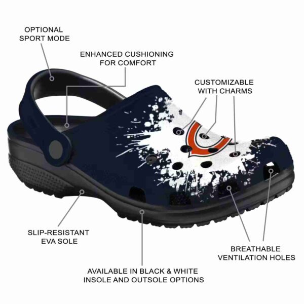 personalized chicago bears splatter background crocs new arrival