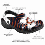 Personalized Chicago Bears Zigzag Paint Burst Crocs Best selling