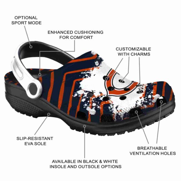 personalized chicago bears zigzag paint burst crocs new arrival