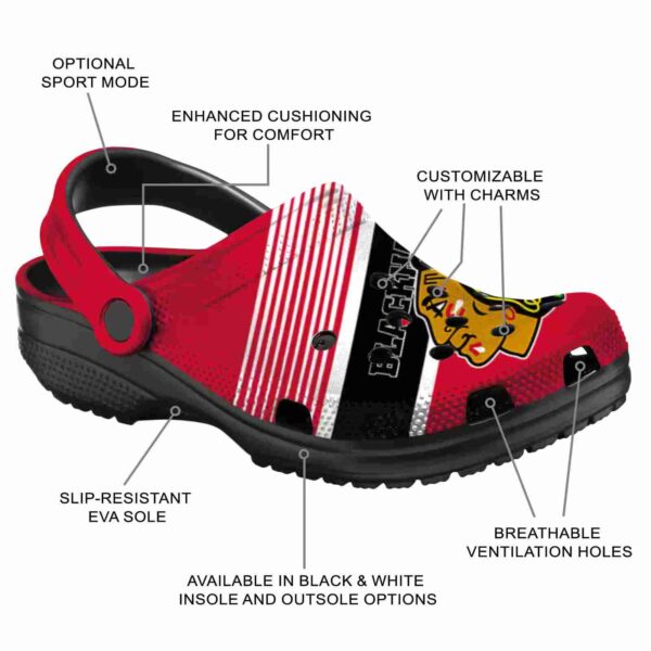 personalized chicago blackhawks vibrant dual tone clog new arrival