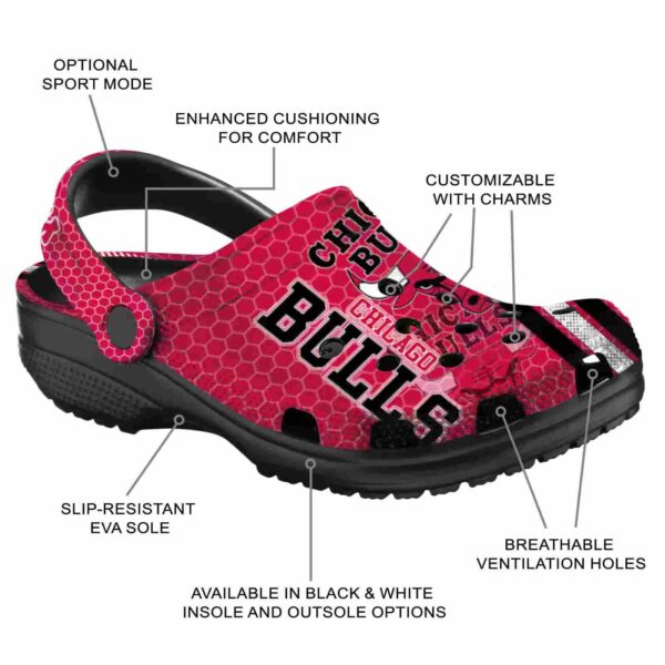personalized chicago bulls contrasting stripes crocs new arrival