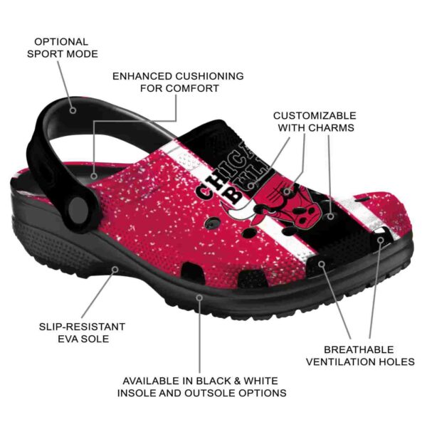 personalized chicago bulls vertical stripes crocs new arrival