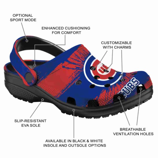 personalized chicago cubs paint splatter graphics crocs new arrival