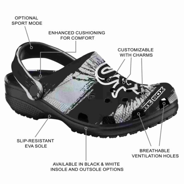 personalized chicago white sox paint splatter graphics crocs new arrival
