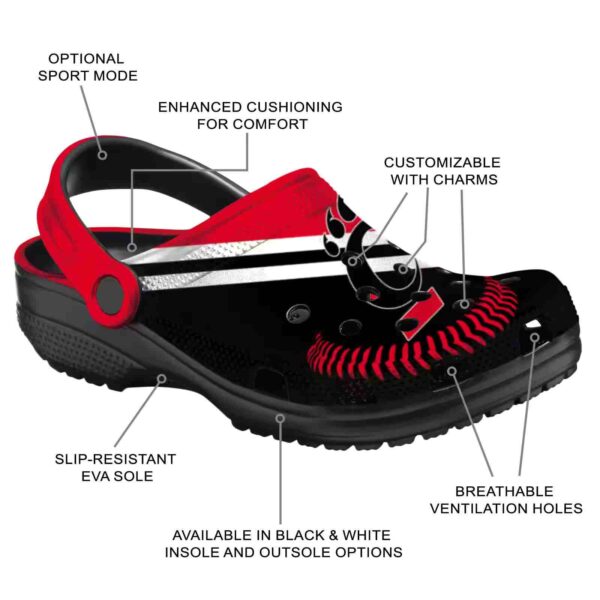 personalized cincinnati bearcats baseball motif clog new arrival