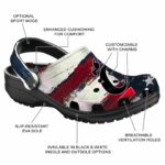 personalized cincinnati bearcats patriotic stripes clog best selling