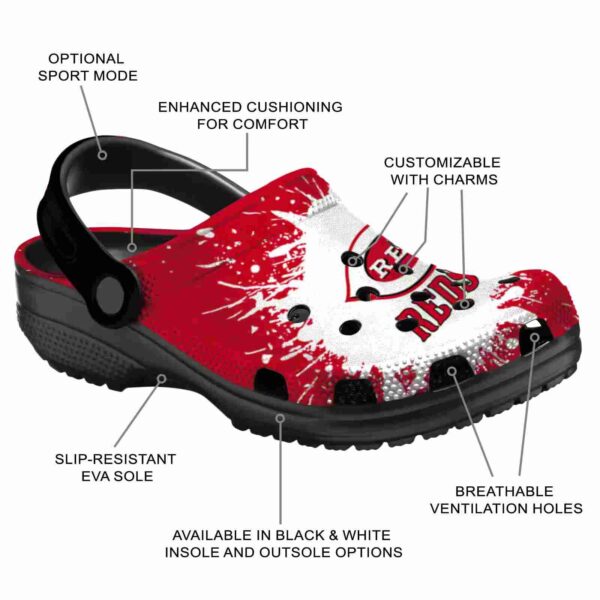 personalized cincinnati reds splash art crocs new arrival