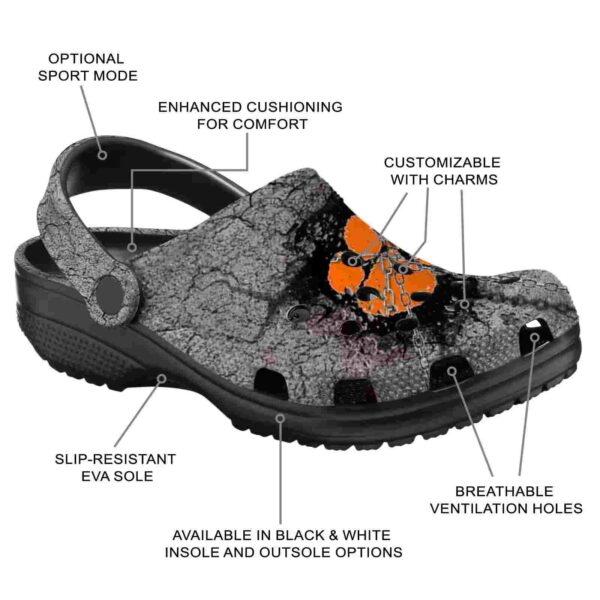 personalized clemson tigers cracked ground texture crocs new arrival