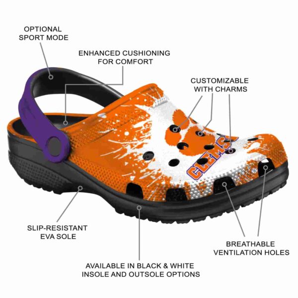 personalized clemson tigers splash art crocs new arrival