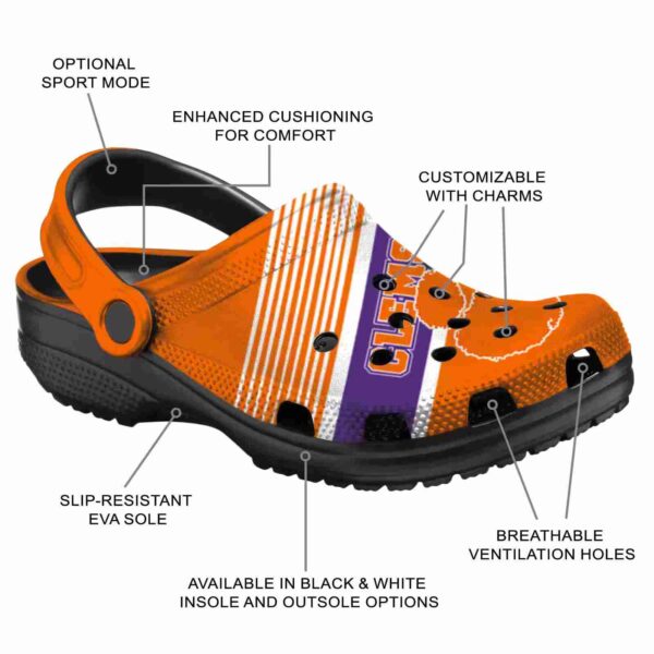 personalized clemson tigers vibrant dual tone crocs new arrival