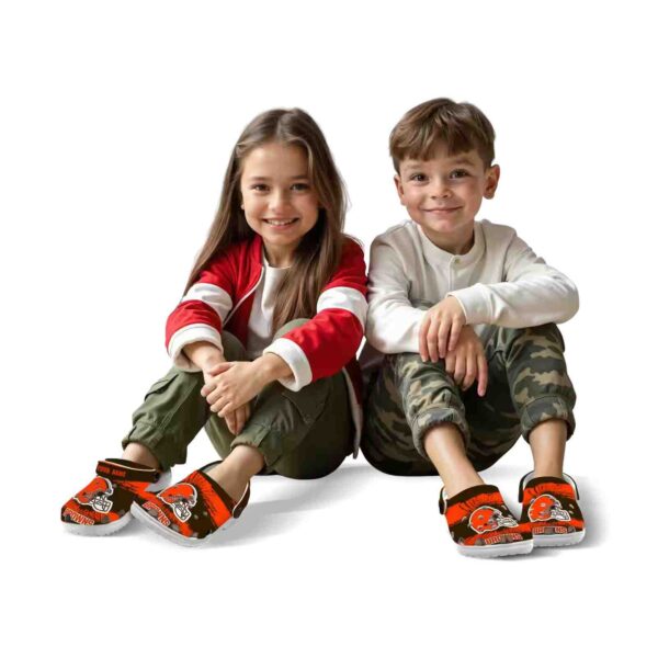 personalized cleveland browns paint splatter graphics crocs fashion forward
