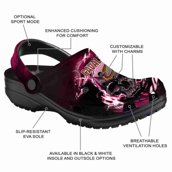 personalized cleveland cavaliers gothic skull crocs new arrival