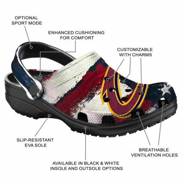 personalized cleveland cavaliers patriotic stripes crocs new arrival