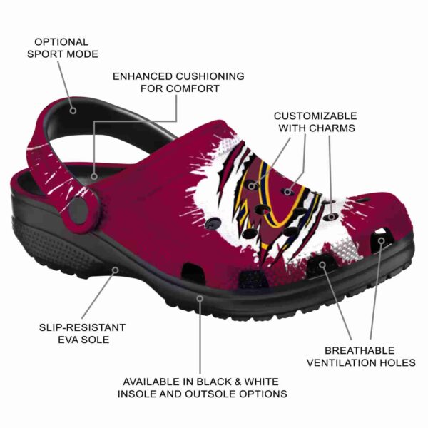 personalized cleveland cavaliers splash motif background crocs new arrival
