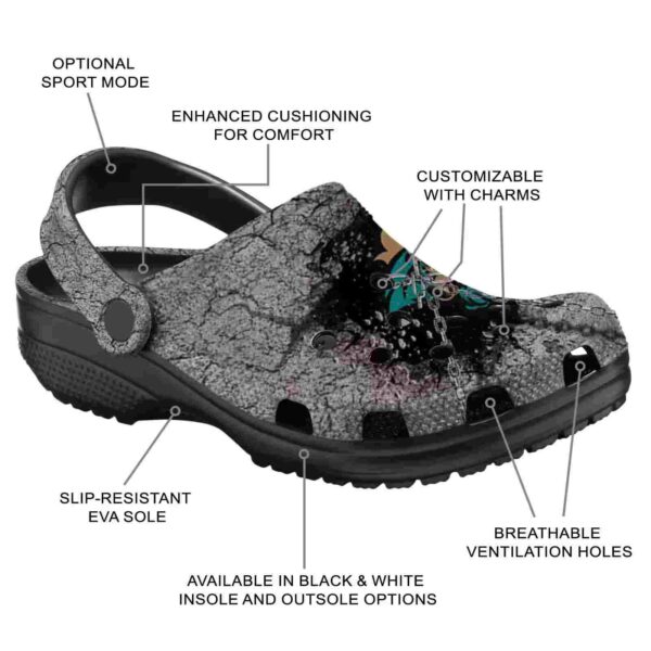 personalized coastal carolina chanticleers cracked ground texture clog new arrival