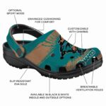 personalized coastal carolina chanticleers paint splatter graphics clog best selling