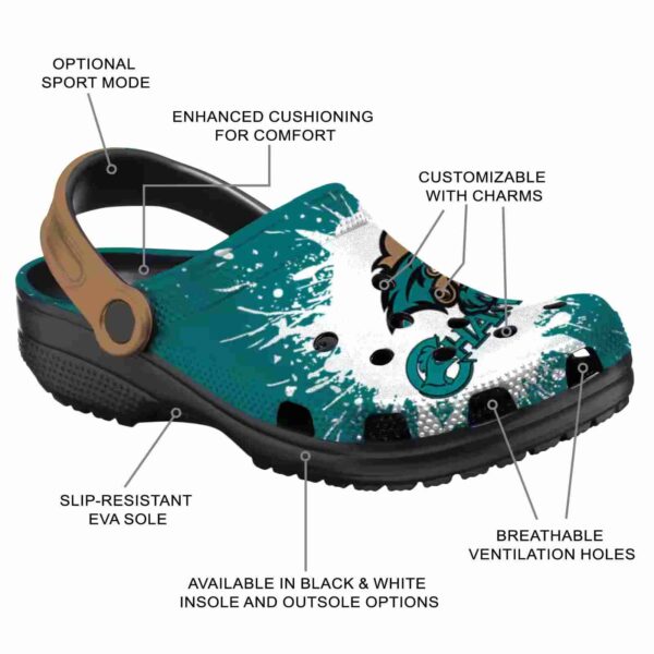 personalized coastal carolina chanticleers splash art clog new arrival