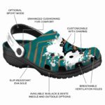 personalized coastal carolina chanticleers zigzag paint burst clog best selling