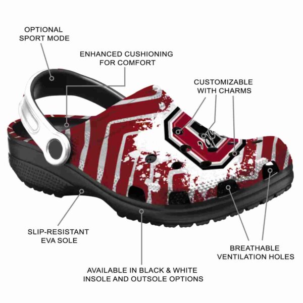 personalized colgate raiders zigzag paint burst clog new arrival