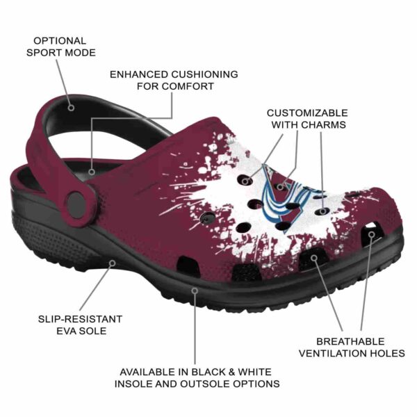 personalized colorado avalanche splatter background clog new arrival