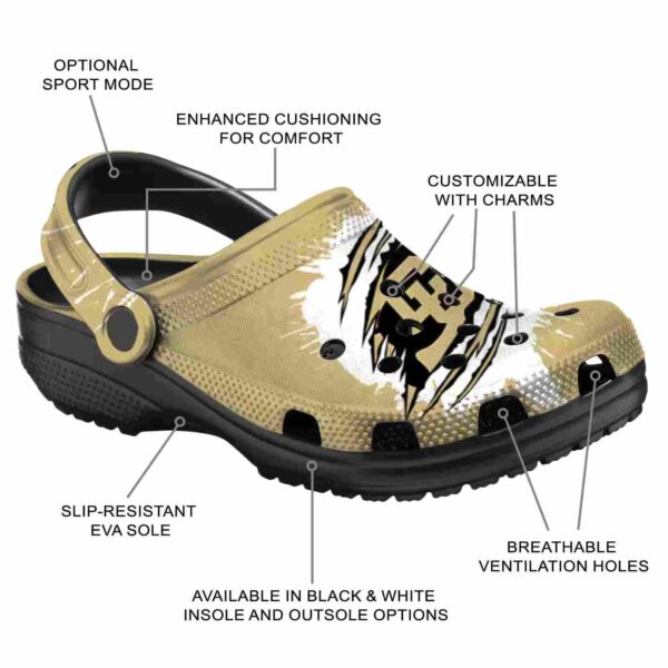 personalized colorado buffaloes splash motif background clog new arrival