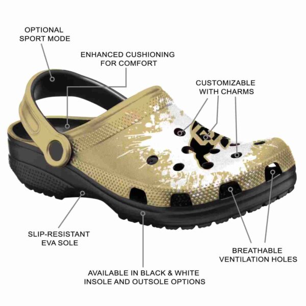 personalized colorado buffaloes splatter background clog new arrival