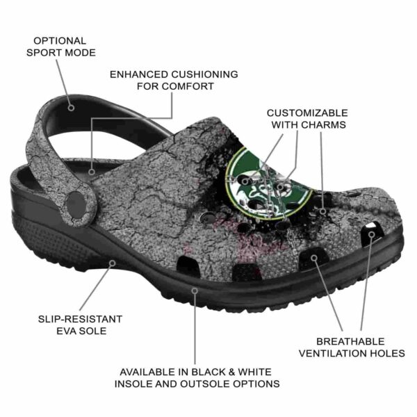 personalized colorado state rams cracked ground texture clog new arrival