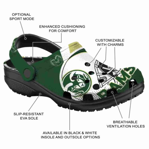 personalized colorado state rams football helmet clog new arrival
