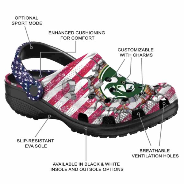 personalized colorado state rams freedom splinter clog new arrival