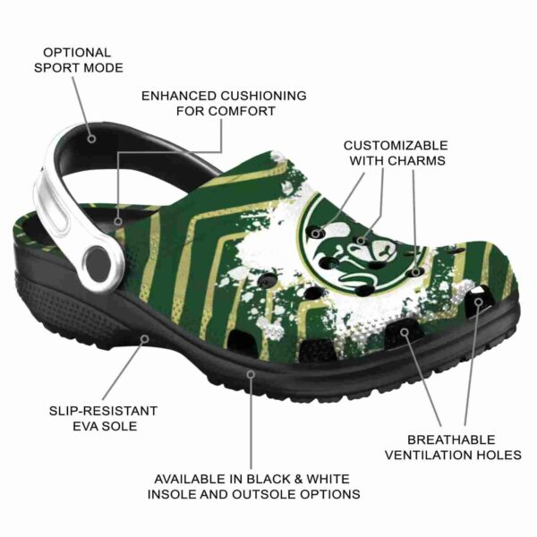 personalized colorado state rams zigzag paint burst clog new arrival
