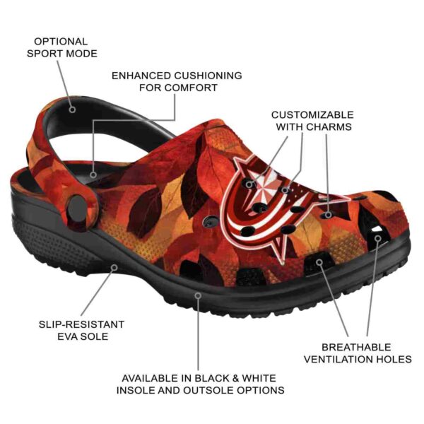 personalized columbus blue jackets autumn leaves clog new arrival