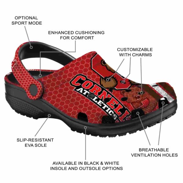 personalized cornell big red contrasting stripes clog new arrival