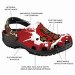 personalized cornell big red splatter pattern clog best selling