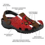 personalized cornell big red vertical stripes clog best selling