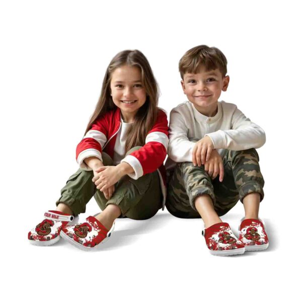 personalized cornell big red zigzag paint burst clog fashion forward