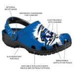 personalized creighton bluejays splash motif background clog best selling
